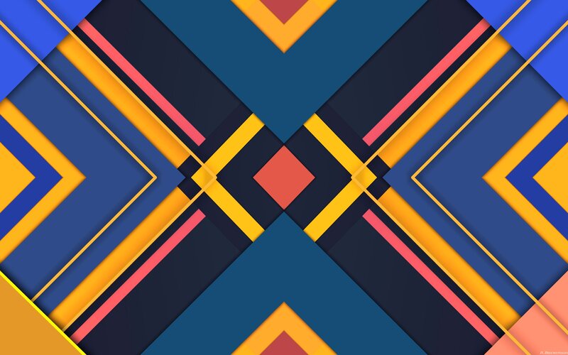 Geometric Pattern with Lines — Blue, Dynamic, Abstract