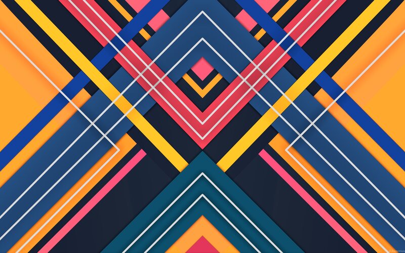 Geometric Pattern with Lines — Blue, Dynamic