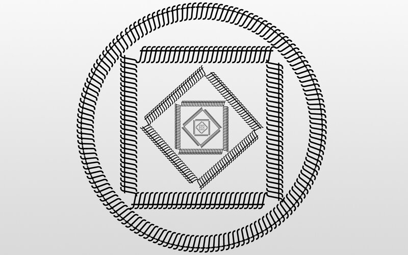 geometric pattern with nested shapes