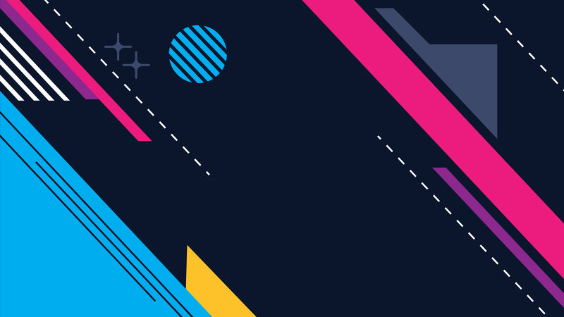 Geometric Pattern with Shapes — Blue, Dynamic