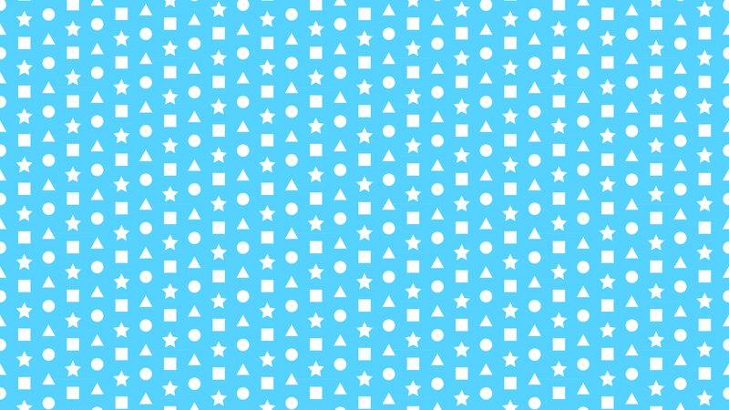 Geometric Pattern with Shapes — Blue, Playful