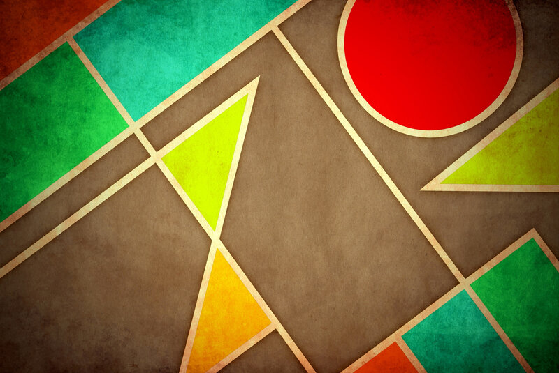Geometric Pattern with Shapes — Brown