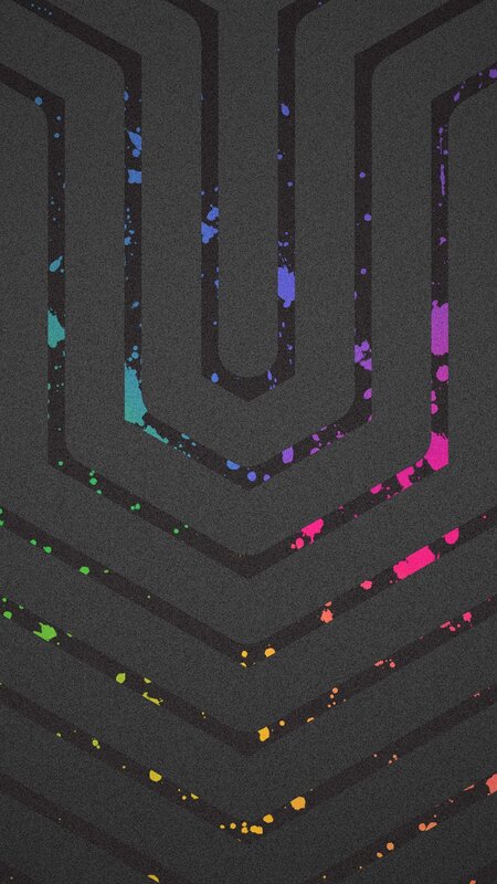 Geometric Pattern with Splatters