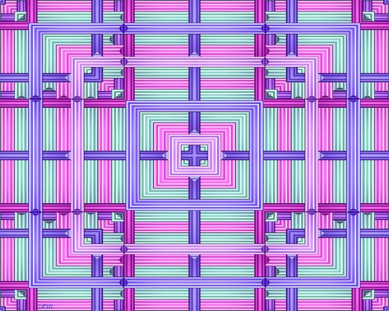 Geometric pattern with squares