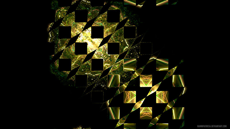 Geometric Pattern with Squares — Black