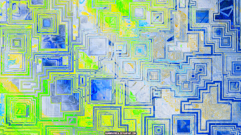 Geometric Pattern with Squares — Blue