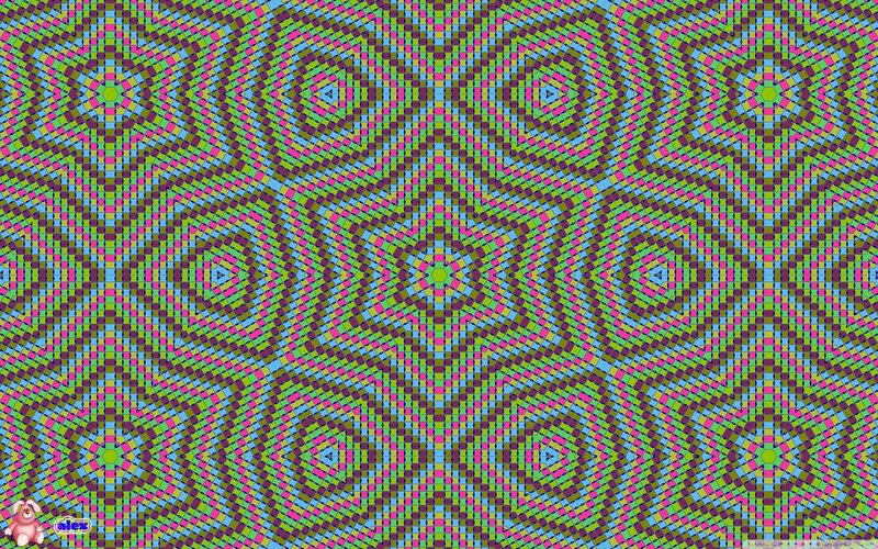 Geometric Pattern with Squares — Green