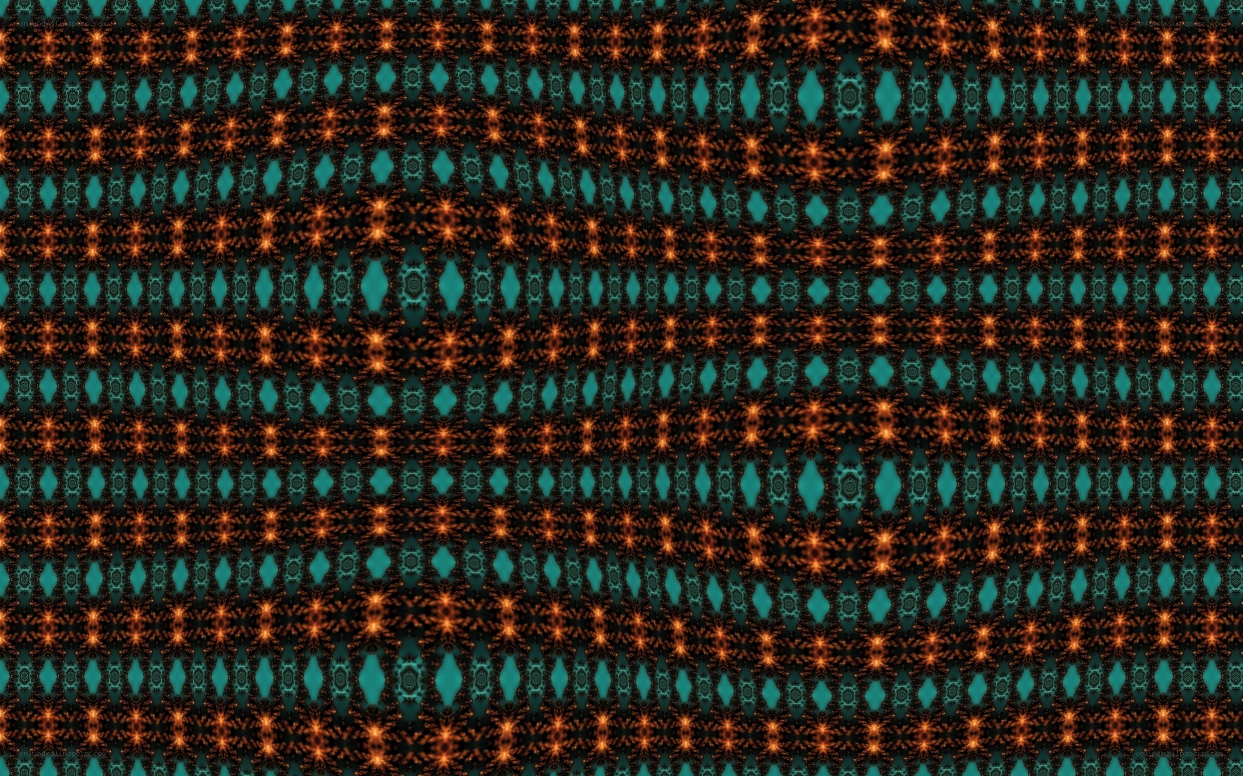 geometric pattern with teal and orange