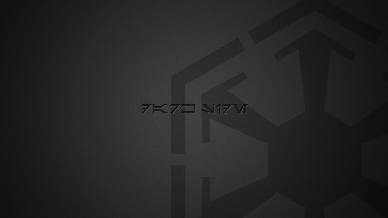 Geometric Pattern with Text — Black