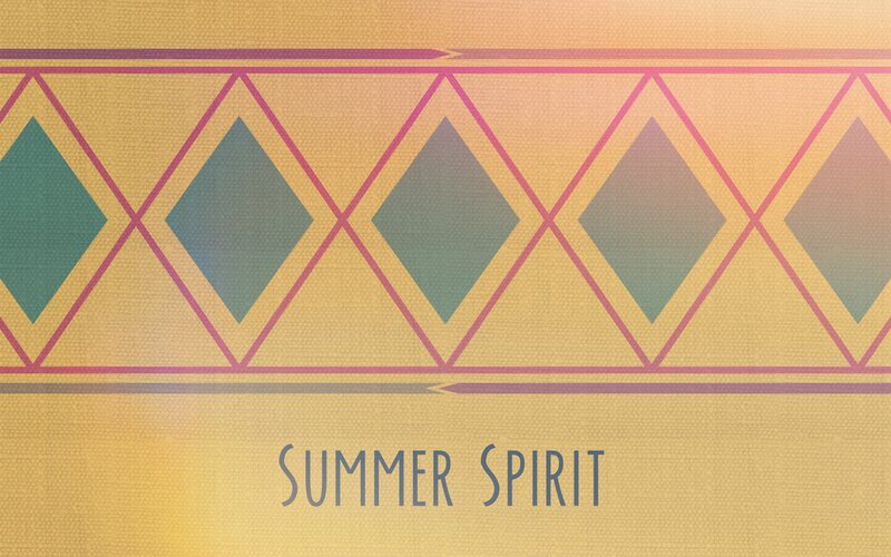 Geometric Pattern with Text — Yellow
