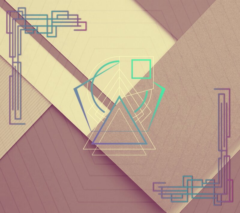 Geometric Pattern with Triangles — Beige