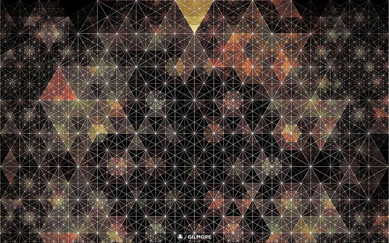 Geometric Pattern with Triangles — Black, Complex