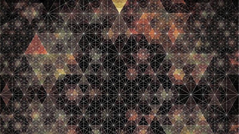 Geometric Pattern with Triangles — Black