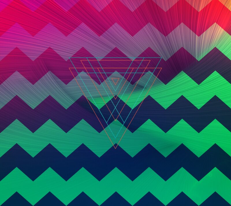 Geometric Pattern with Triangles — Pink