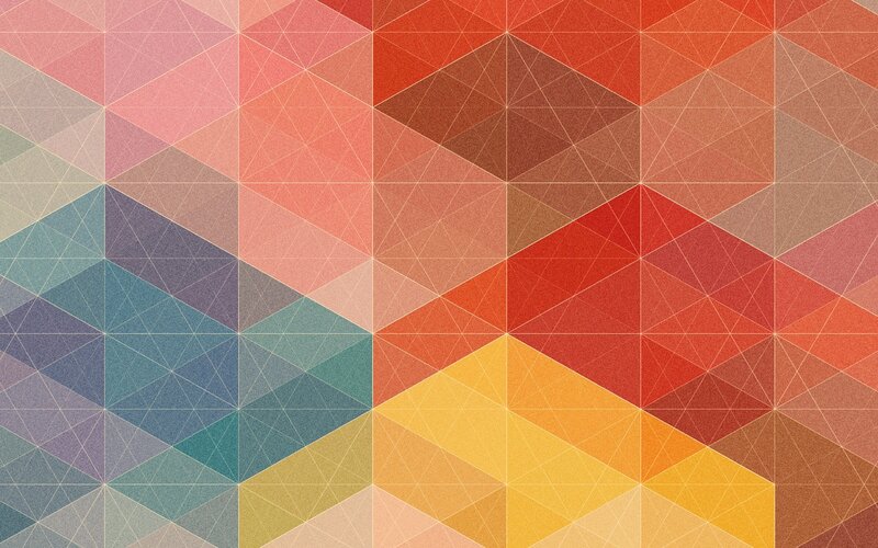 Geometric Pattern with Triangles — Red