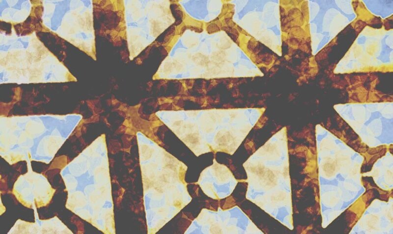 Geometric Pattern with Triangles — Yellow