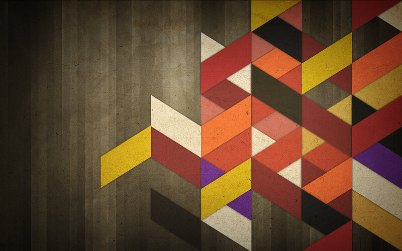 geometric pattern with warm colors