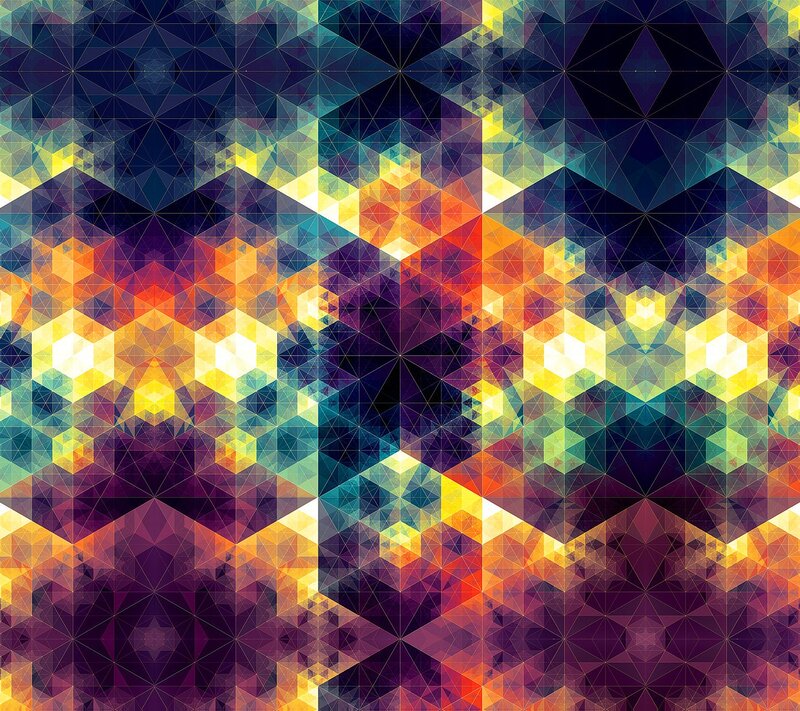 Geometric Pattern — Yellow, Vibrant, Abstract