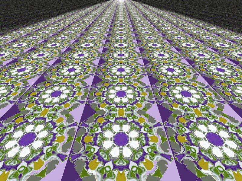 Geometric Patterned Floor — Purple