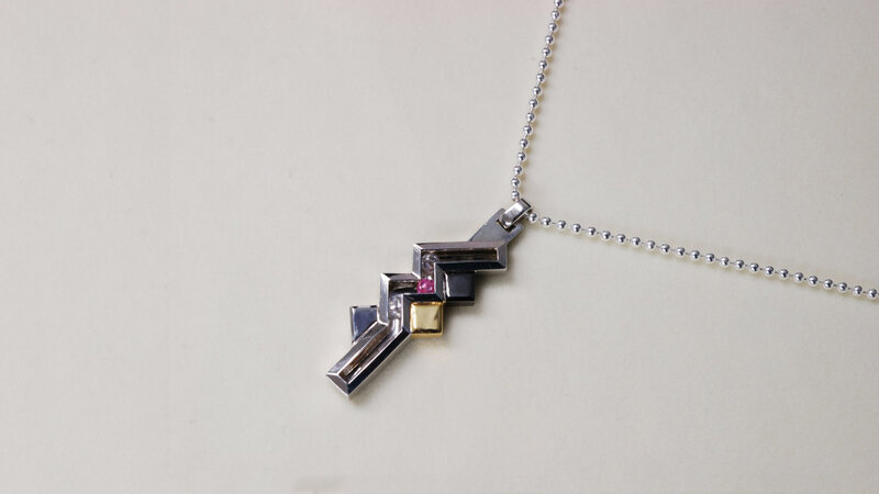 geometric pendant necklace
