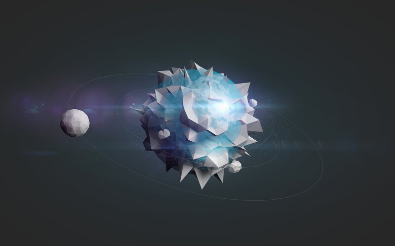 geometric planet with orbit