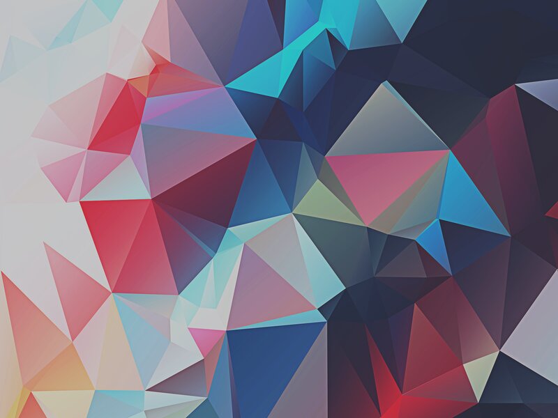 Geometric Polygon Pattern — Blue, Calm