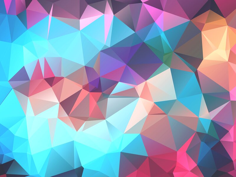 Geometric Polygon Pattern — Blue, Vibrant