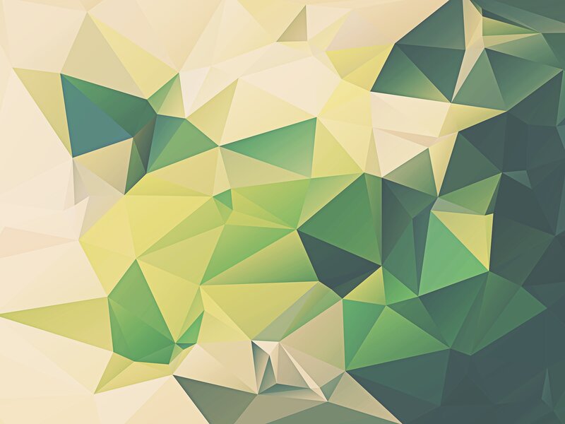 Geometric Polygon Pattern — Green, Calm