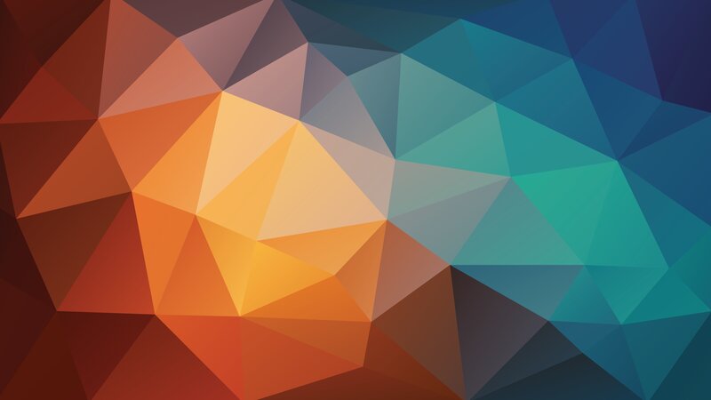 Geometric Polygon Pattern — Orange, Calm