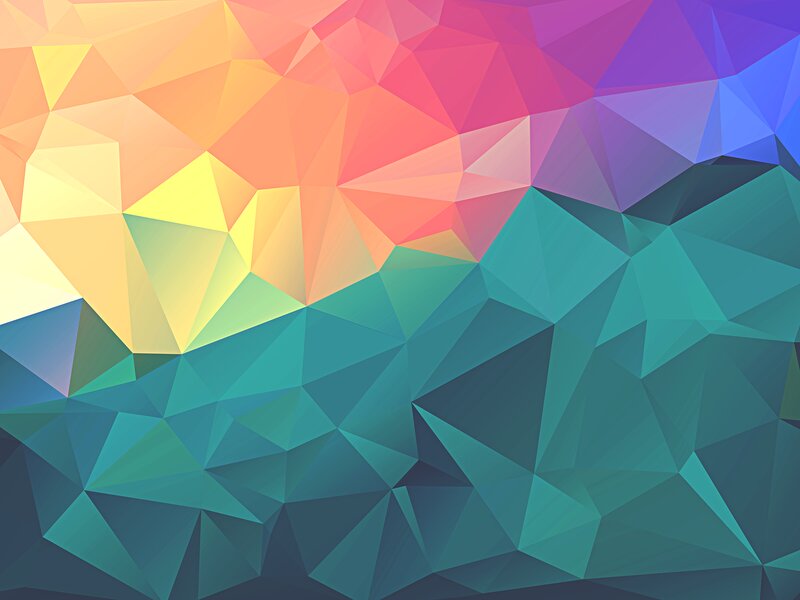 Geometric Polygonal Pattern — Orange