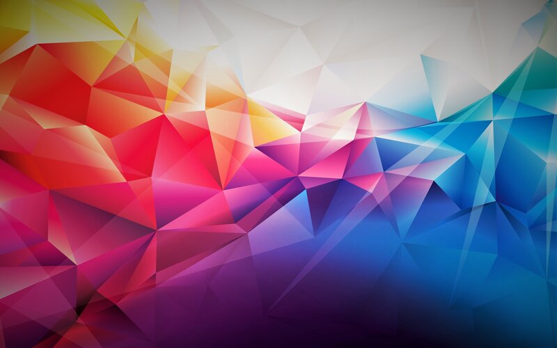Geometric Polygonal Pattern — Red, Vibrant