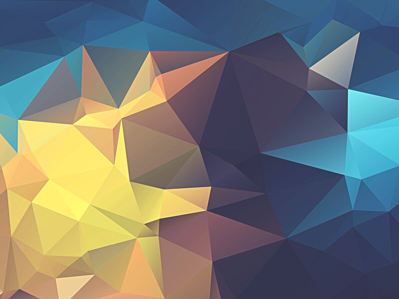 Geometric Polygonal Pattern — Yellow