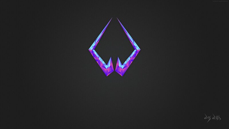 geometric purple logo design