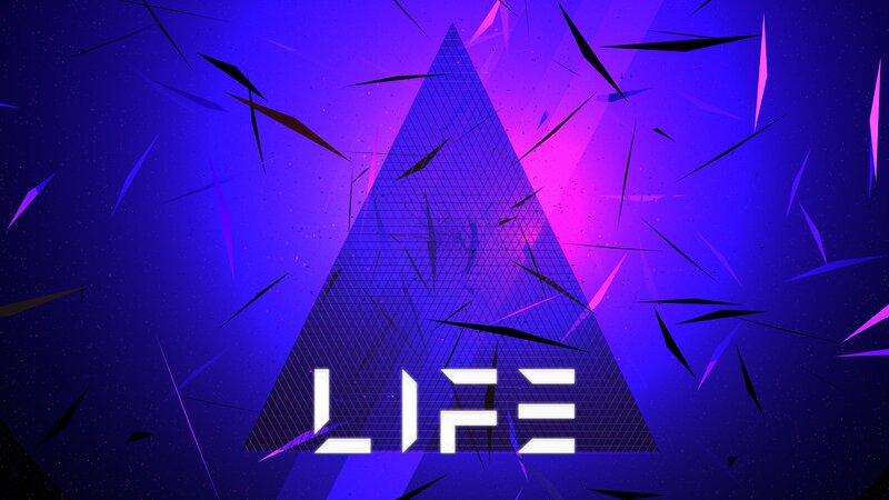 Geometric Pyramid with Text