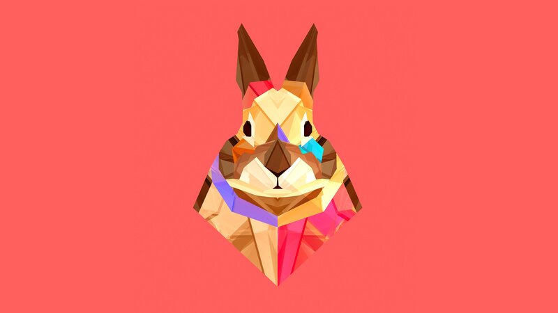 Geometric Rabbit Head