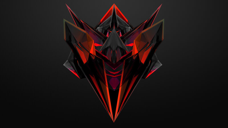 Geometric Red and Black Shape