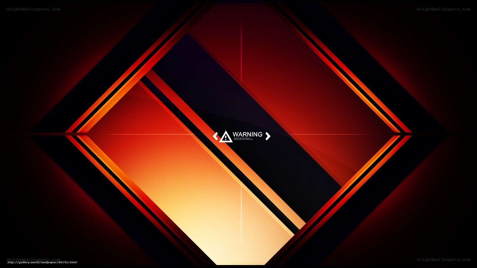 geometric red warning design