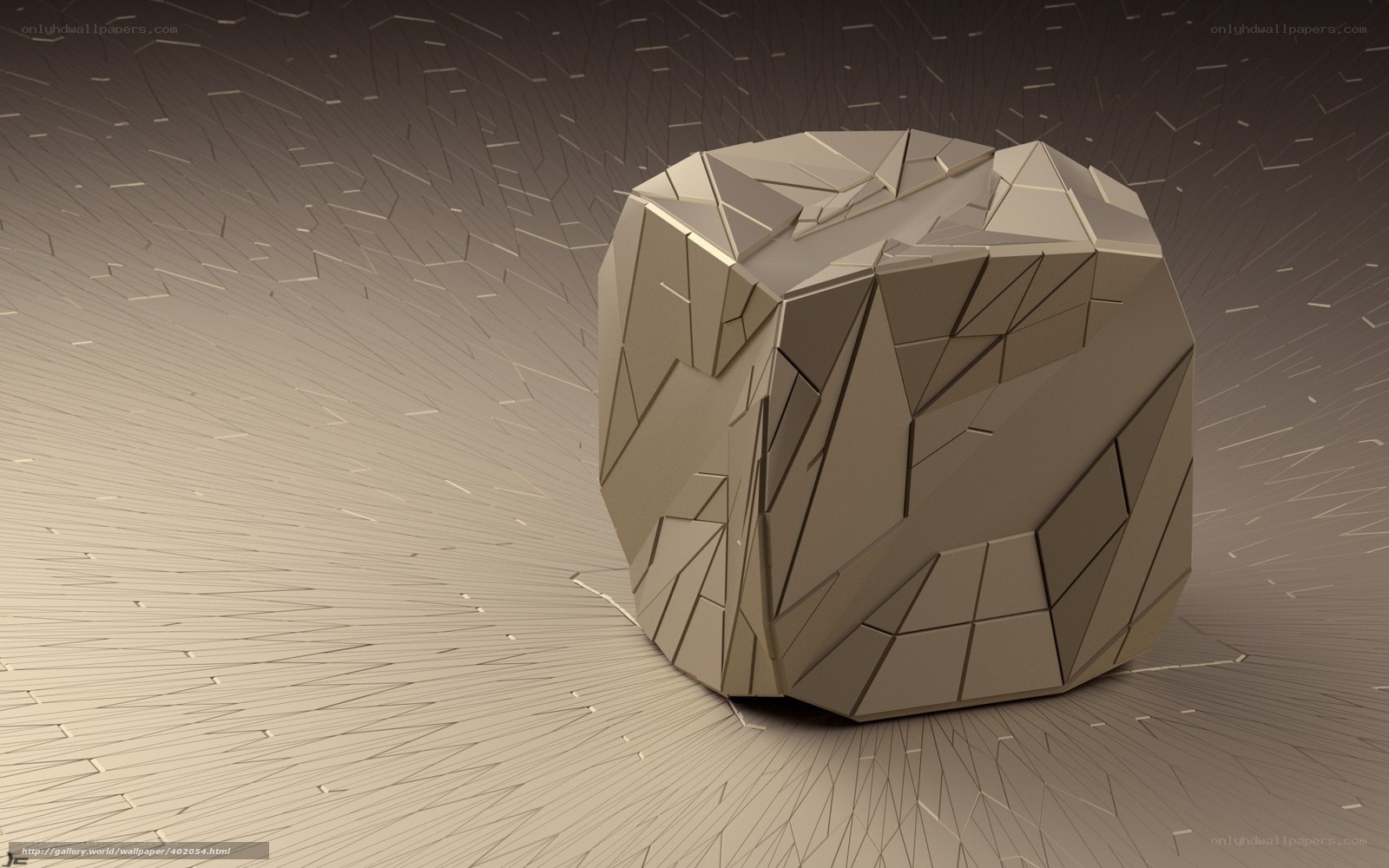 geometric rock sculpture