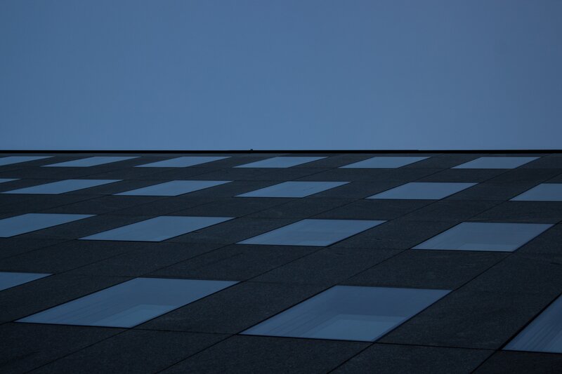 Geometric Roof Pattern — Blue