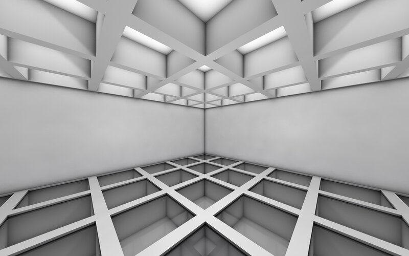 geometric room interior