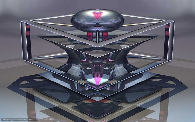 Geometric Sculpture with Heart