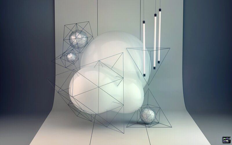 Geometric Sculpture with Spheres