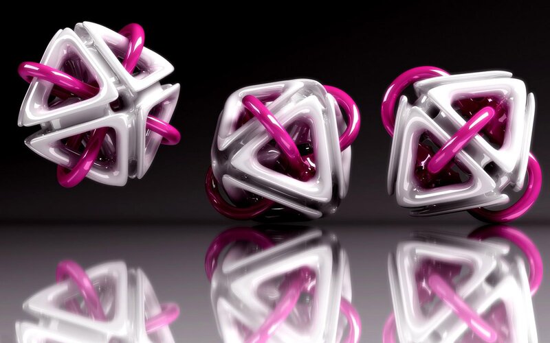 Geometric Sculptures — White, Abstract