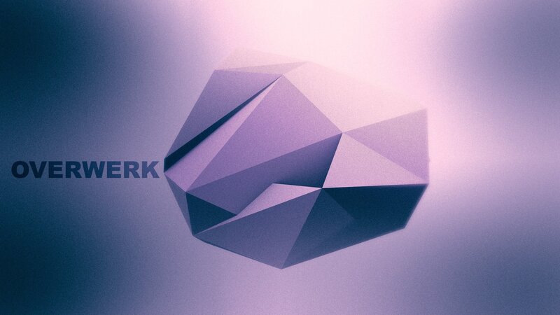 Geometric Shape with Text — Purple