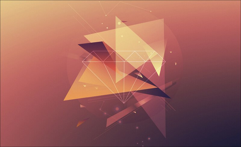 Geometric Shapes and Lines — Orange, Calm