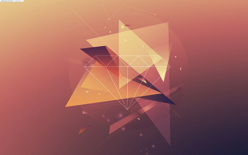 Geometric Shapes and Lines — Orange