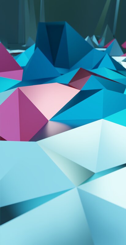 Geometric Shapes — Blue, Abstract