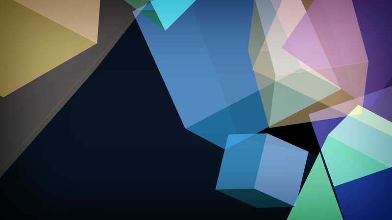 Geometric Shapes — Blue, Dynamic