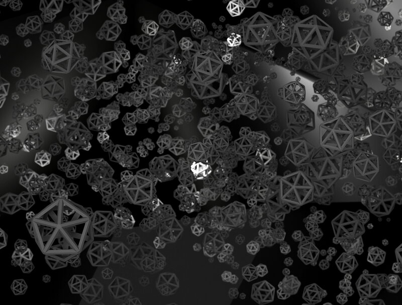Geometric Shapes Floating
