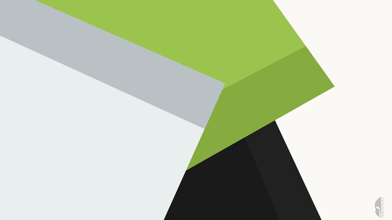 Geometric Shapes — Green, Calm, Abstract, Gray